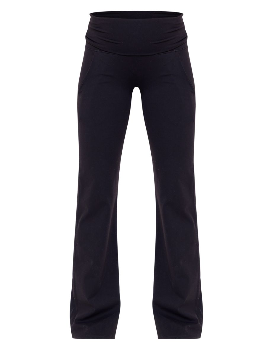 Maternity Black Contour Sculpt Pocket Flared Leggings - 4