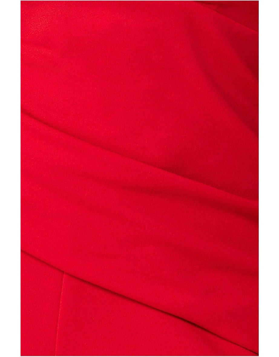 Goddiva Bardot Scuba Jumpsuit - Red - 3