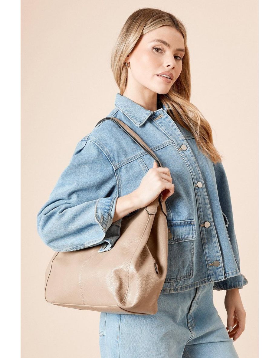 Ren Faux Leather Slouch Shoulder Bag With Multi Internal Pockets