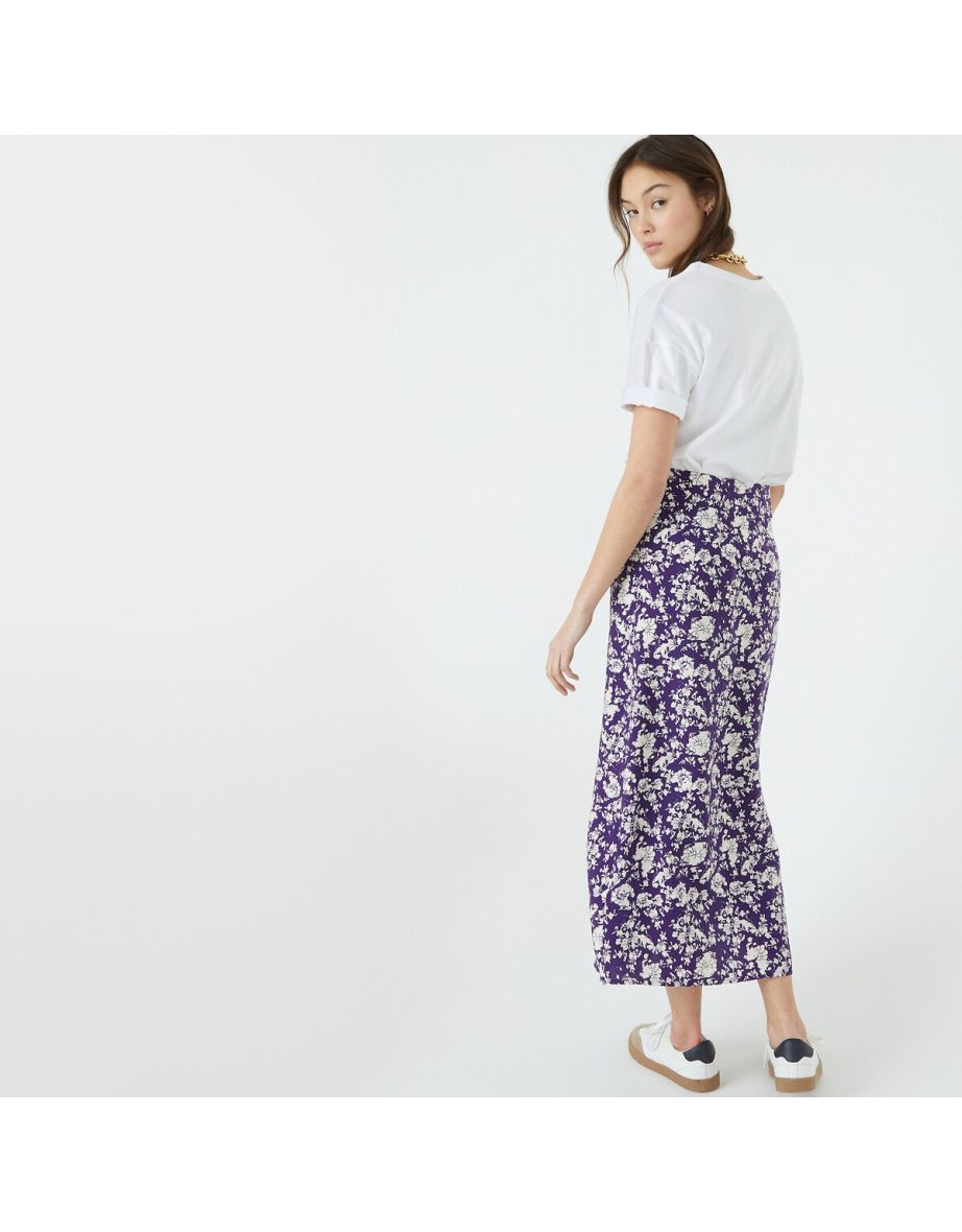 Floral Button-Through Skirt - 3