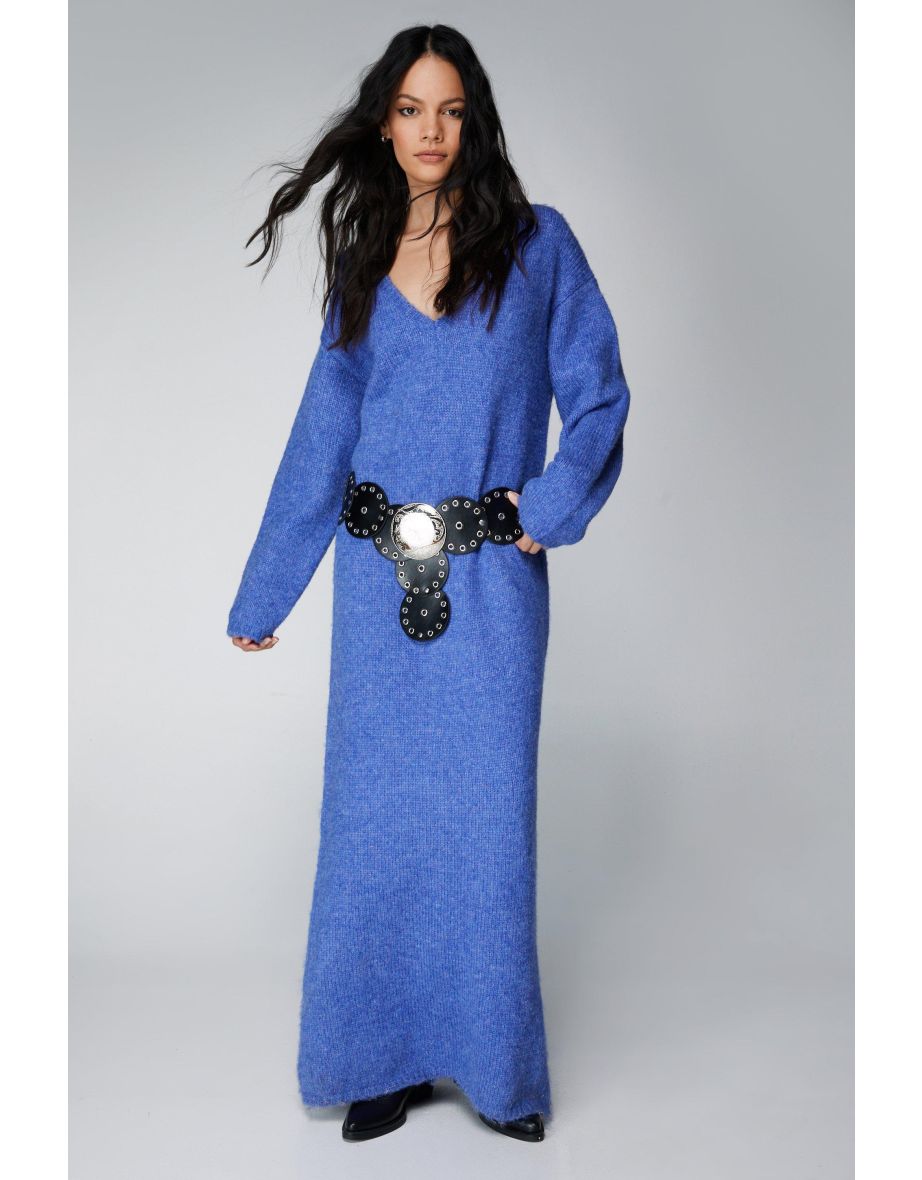 Shop Brushed Oversized Knitted Maxi Dress Online in Bahrain VogaCloset