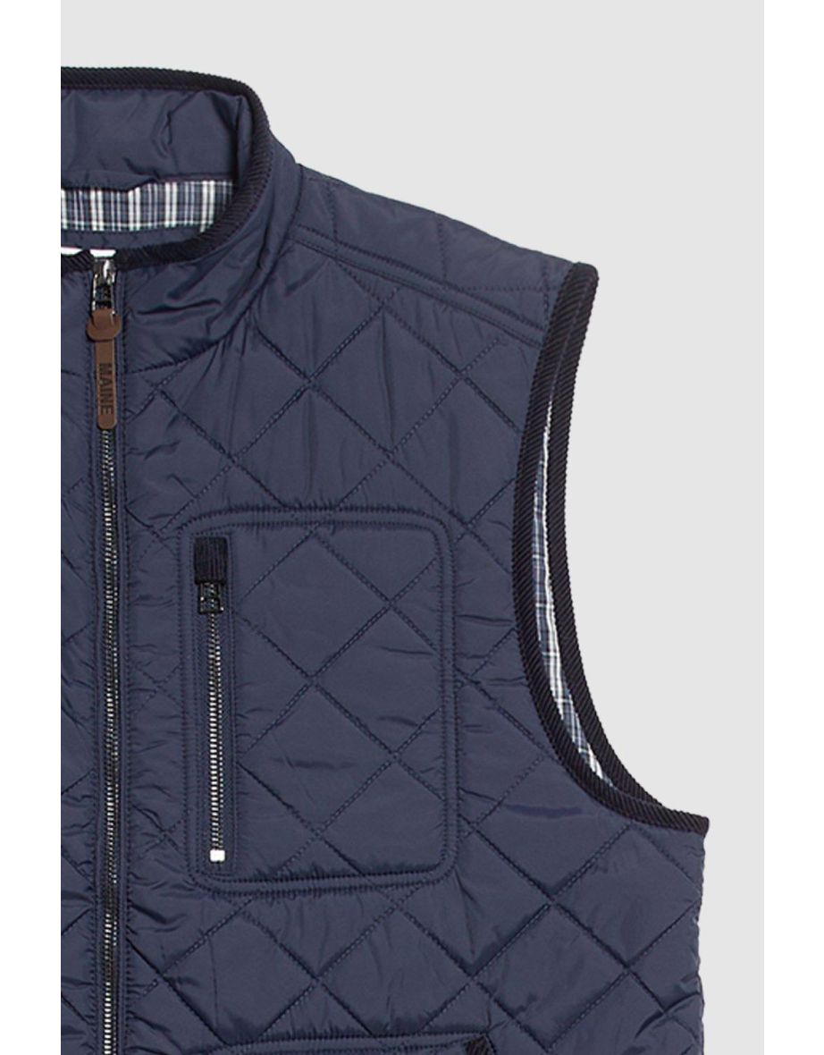 Shop Lightweight Quilted Gilet navy Online in Oman VogaCloset