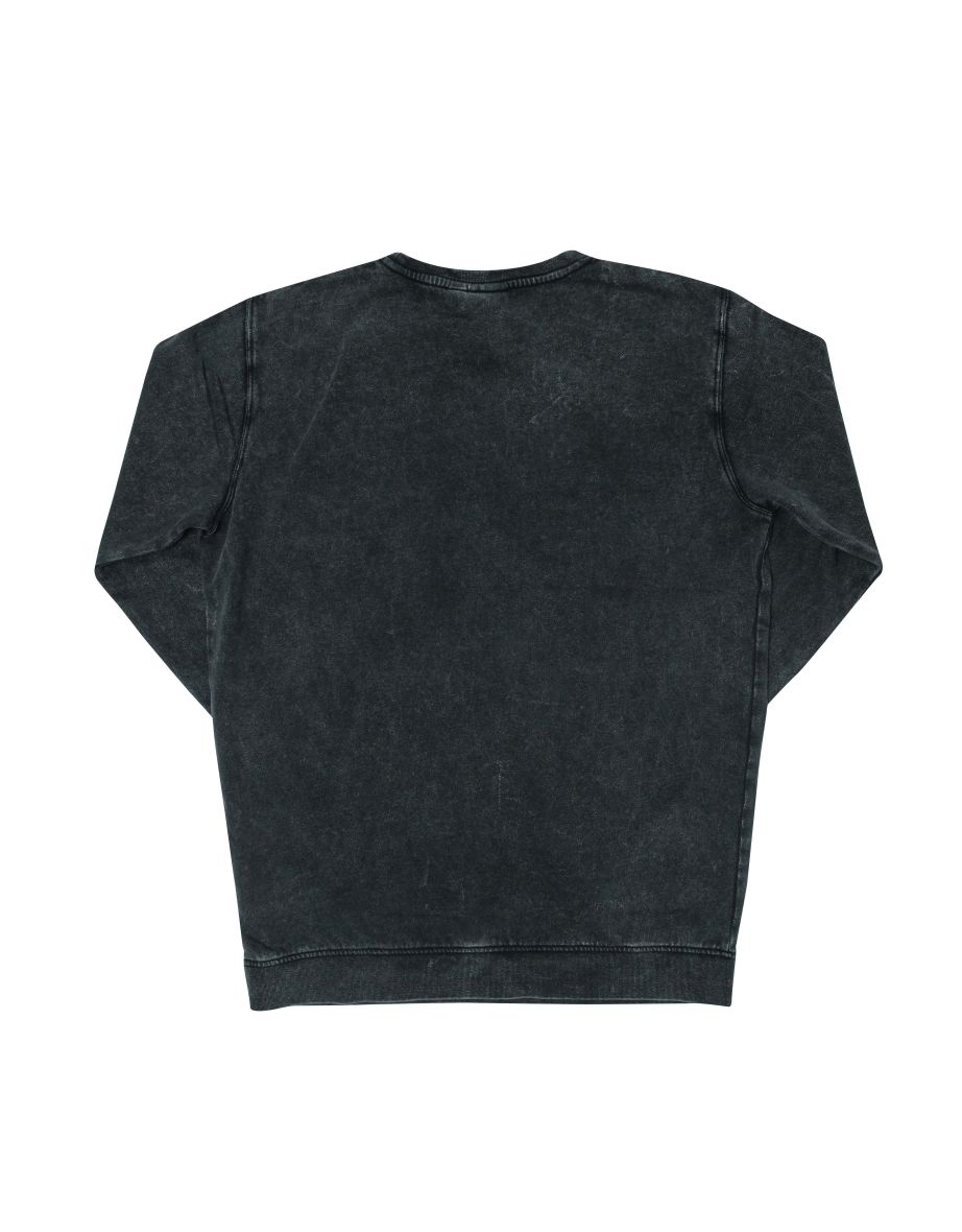 Boy's Franklin And Marshall Junior Vintage Arch Crew Sweat in Black - 1