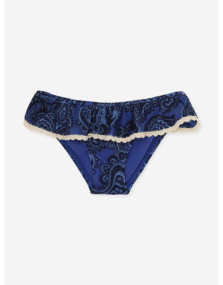 Zimmermann Girls Ottie Trim Frill Bikini in Blue - 3