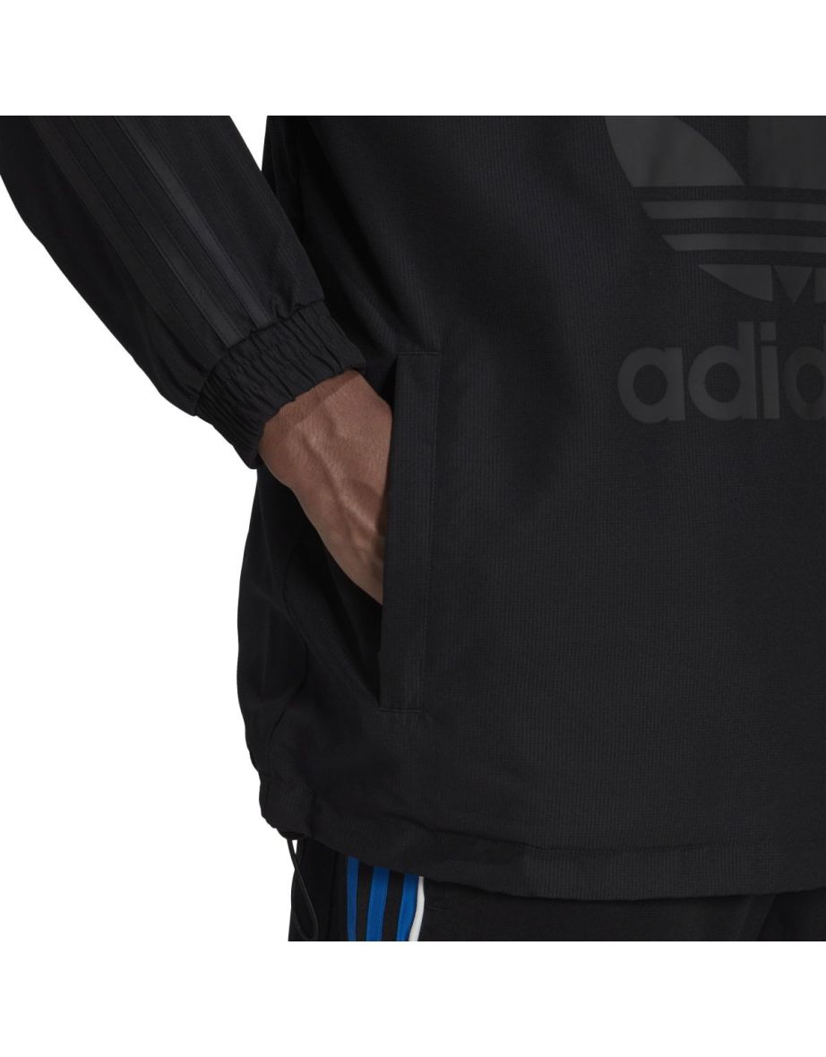 Men's adidas Originals Trefoil Windbreaker Jacket in Black - 7