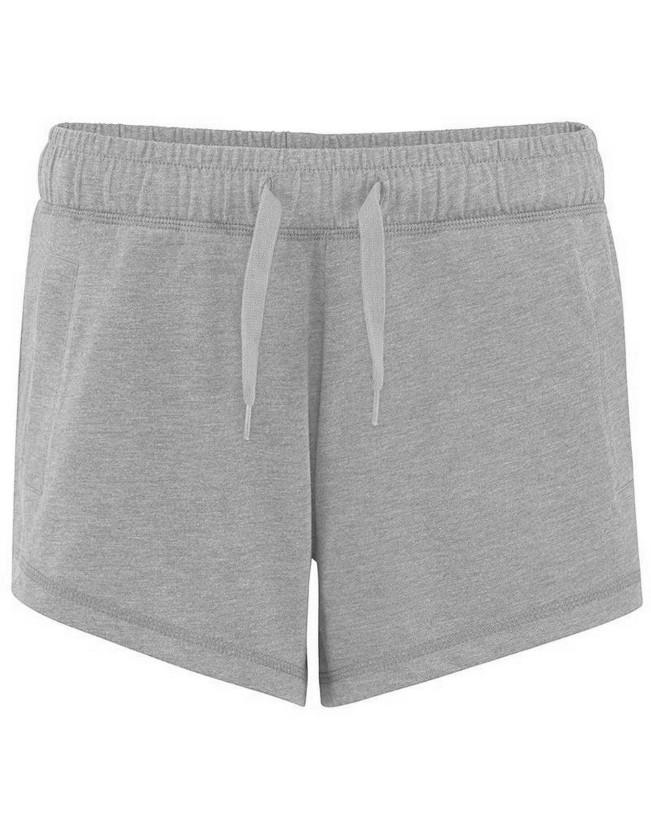 Comfy Co Womens/Ladies Elasticated Lounge Shorts - Heather Grey