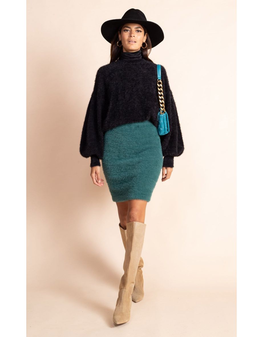 Dillon Mini Skirt in Forest Green