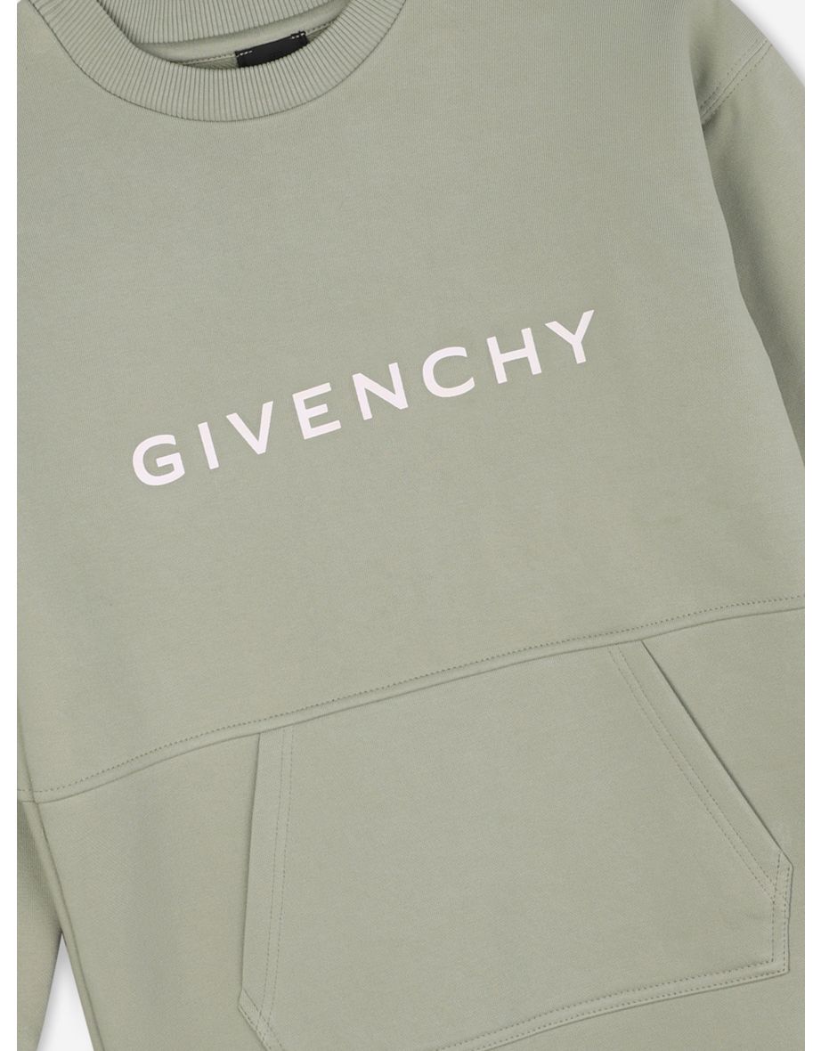 Givenchy Girls Logo Sweater Dress in Green - 3