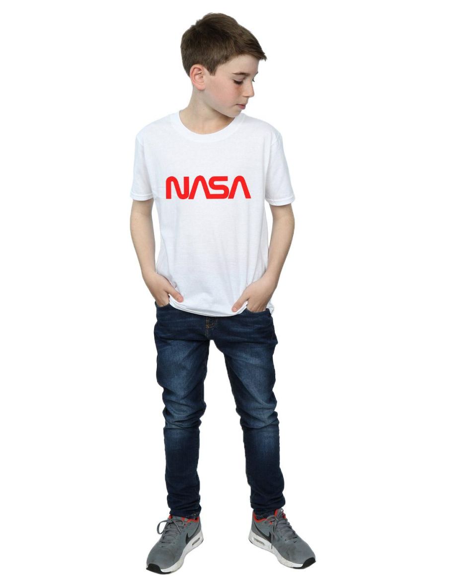 NASA Boys Modern Logo T-Shirt - White - 3