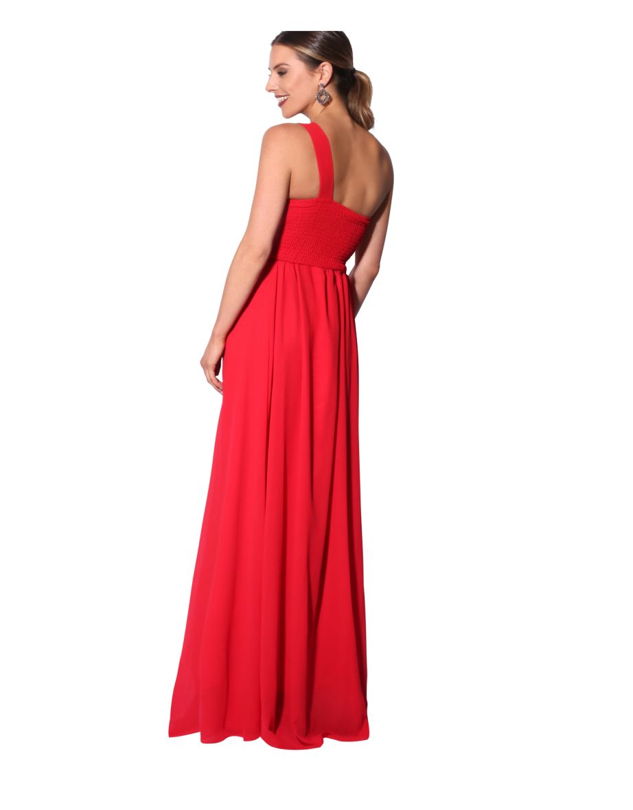 One Shoulder Evening Maxi Dress - 1