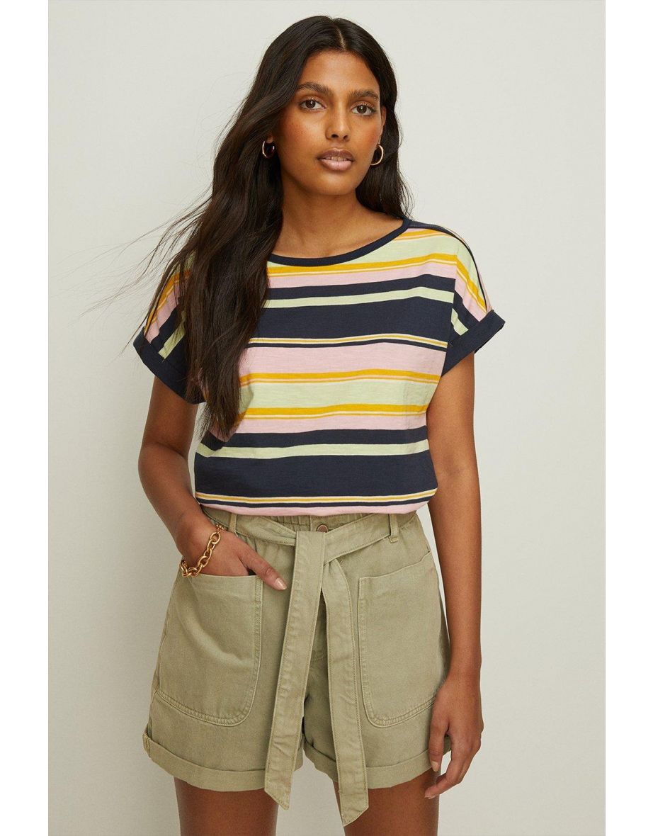 Oasis stripe hot sale shorts