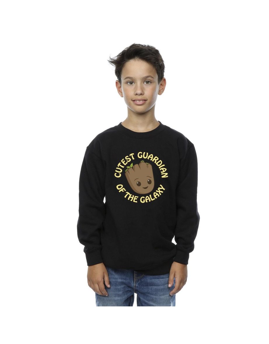 Marvel Boys I Am Groot Cutest Guardian Sweatshirt - Black