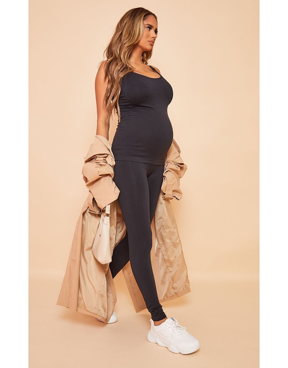 Maternity Black Bump Support Seamless Leggings