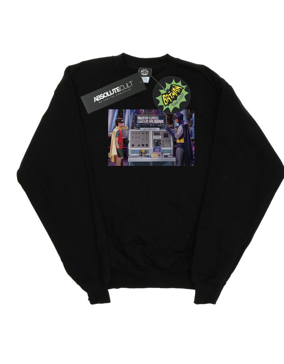 DC Comics Boys Batman TV Series Batcomputer Sweatshirt - Black