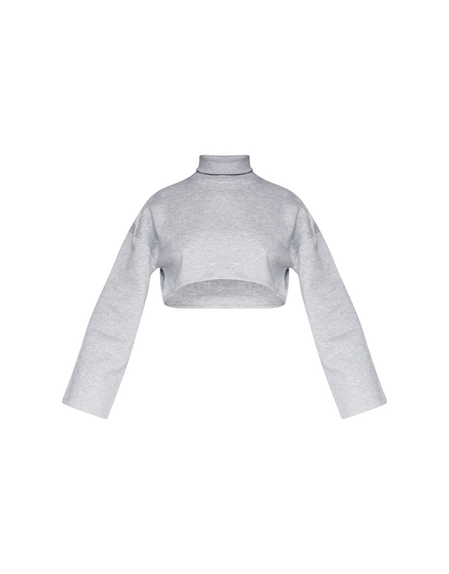 Shape Grey Marl High Neck Roll Neck Jumper - 4