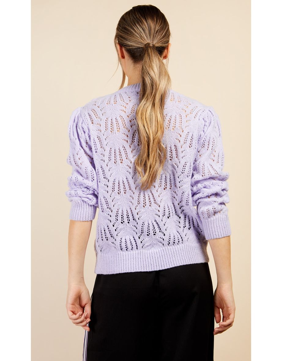 Lilac Knit Jumper by Vogue Williams - 4