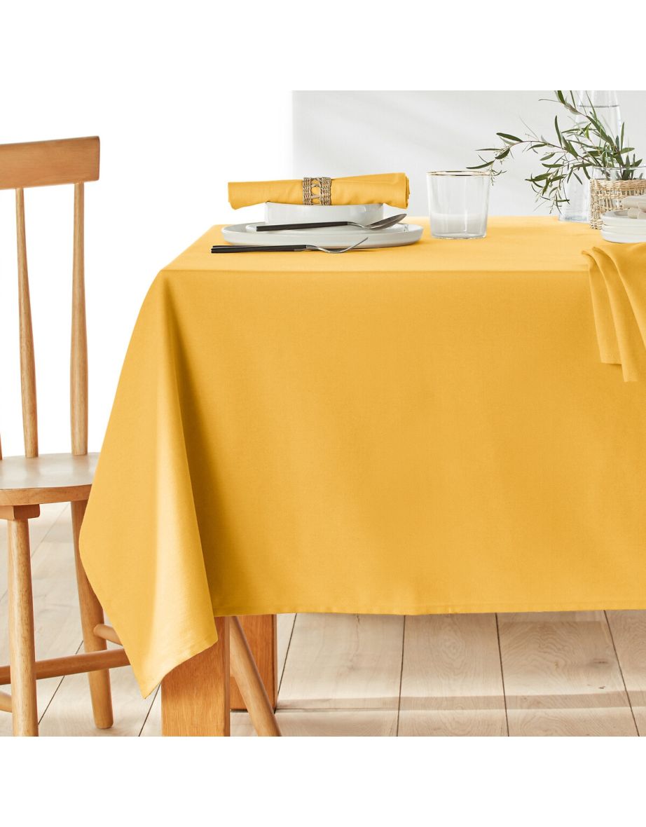 Scenario Stain-Resistant Cotton Tablecloth