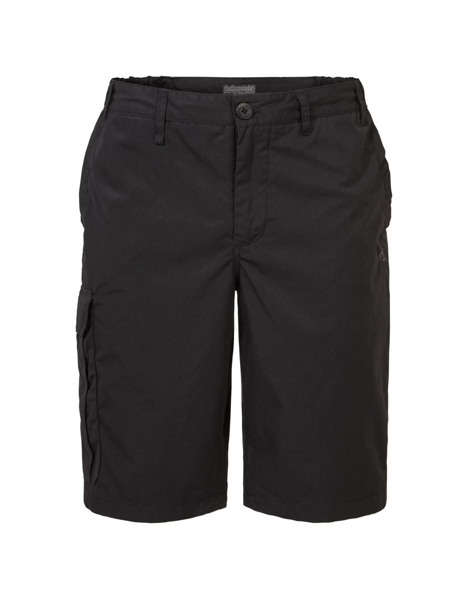 Craghoppers Mens Expert Kiwi Long Length Cargo Shorts - Black