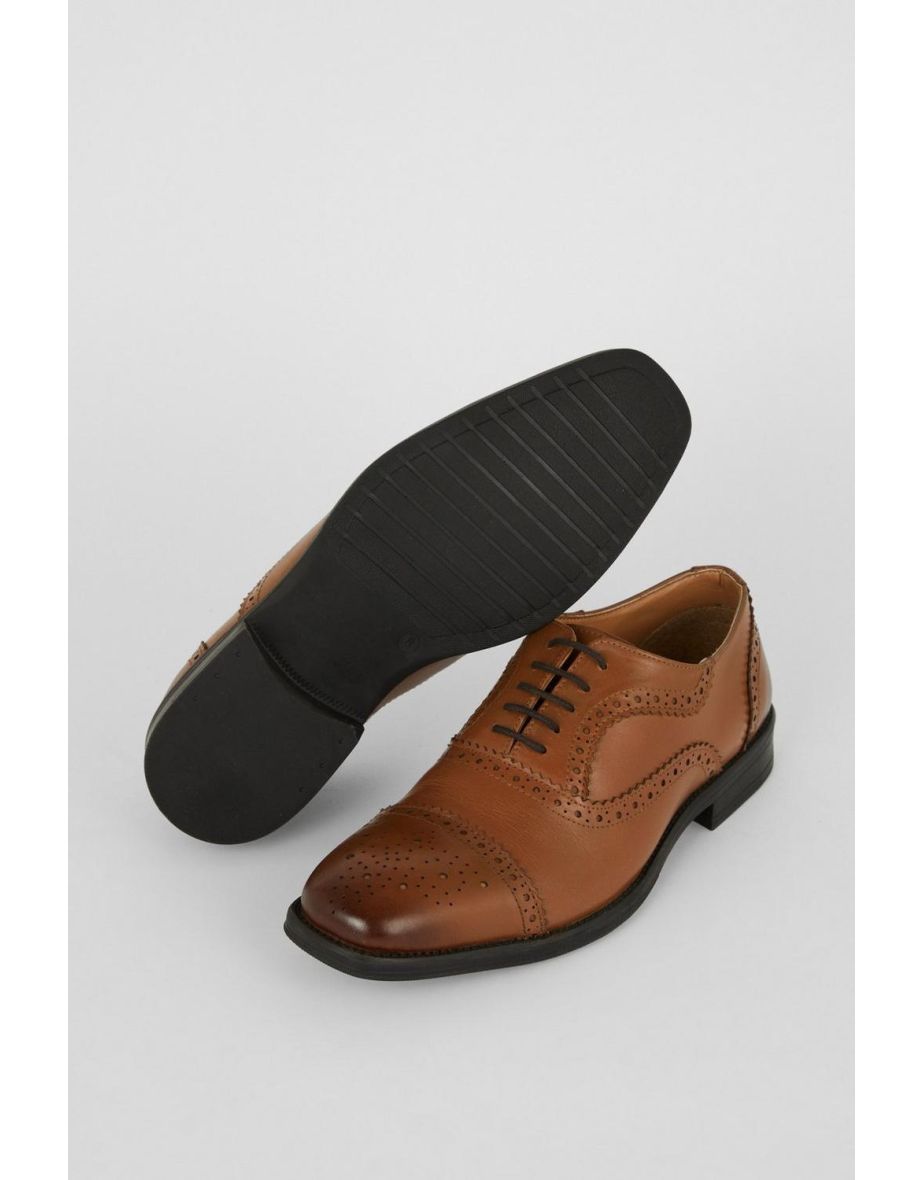 Thomas Blunt Leather Toecap Oxford Brogue - tan - 3