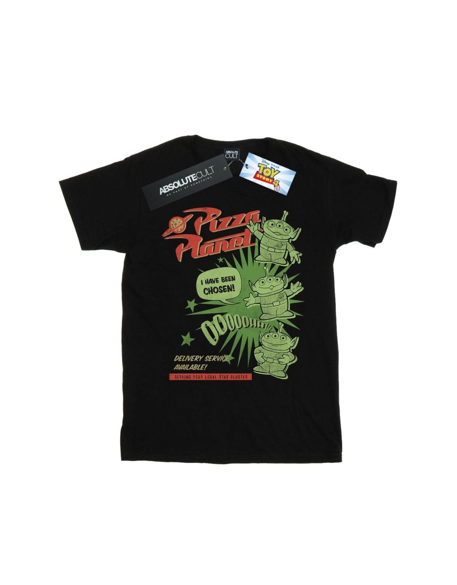 Disney Mens Toy Story 4 Pizza Planet Little Green Men T-Shirt - Black - 1