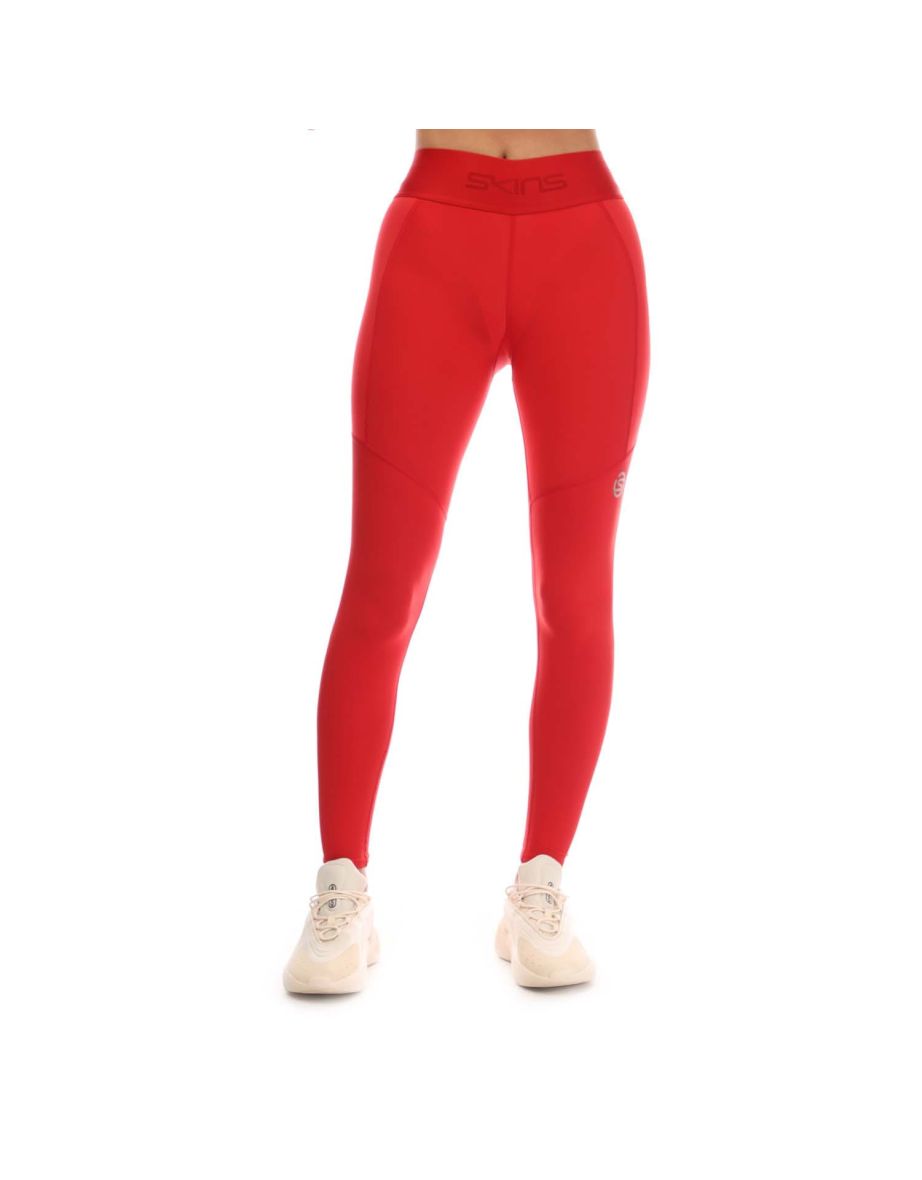 Women's Skins Series-3 Thermal Long Tights in Red