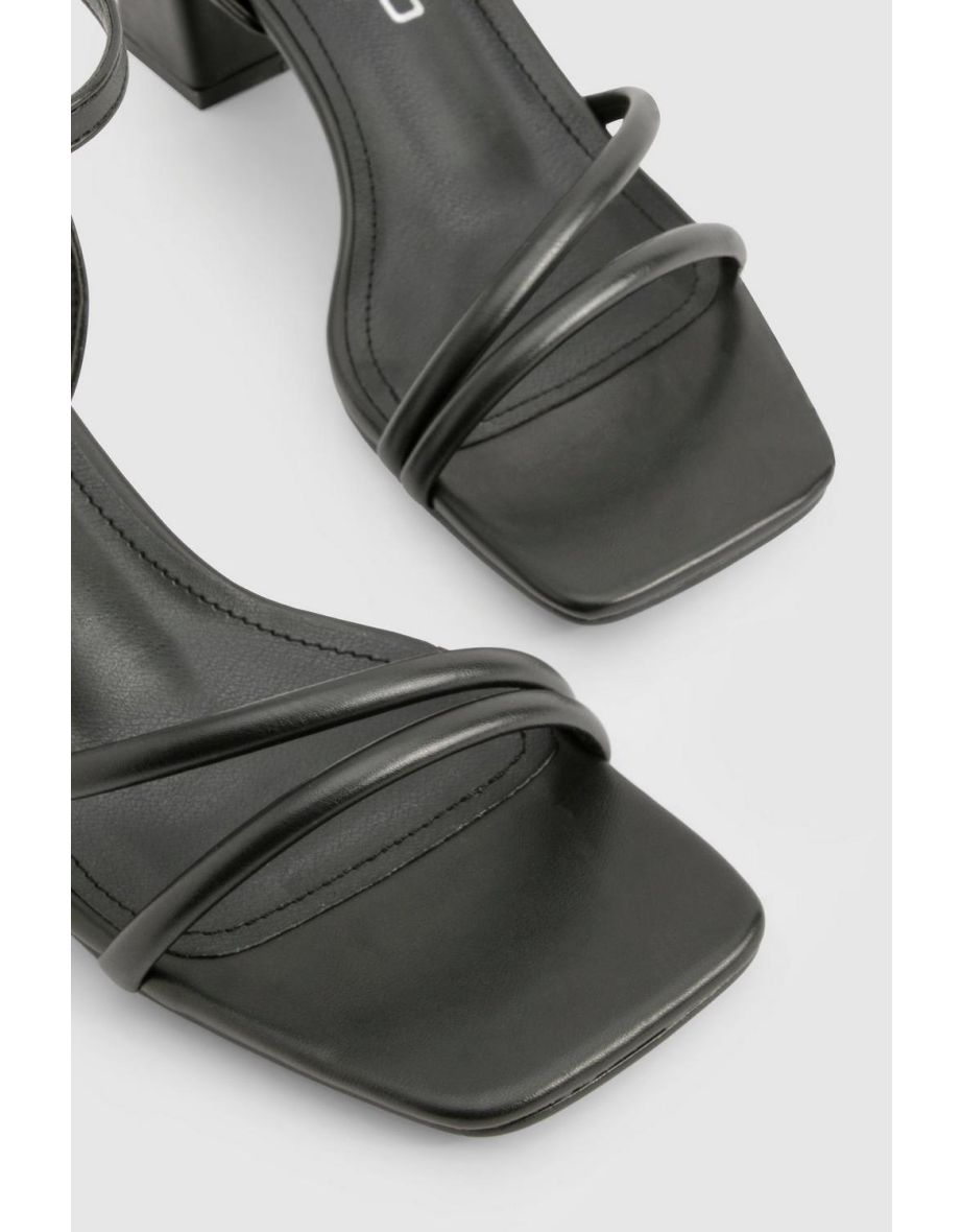 Wide Fit Asymmetric 2 Part Block Heels - black - 3
