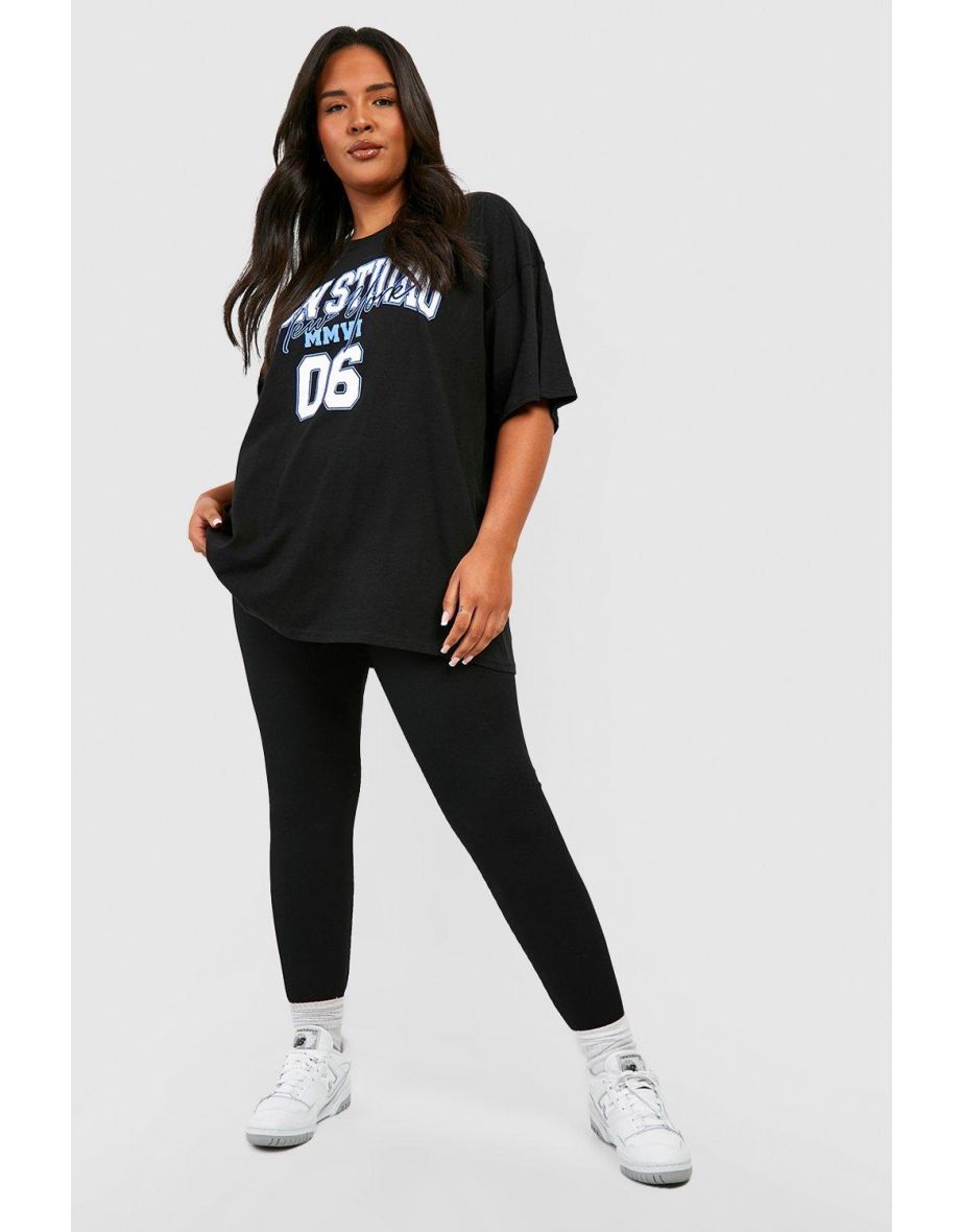 Plus Dsgn Studio Varsity Oversized T-shirt - black