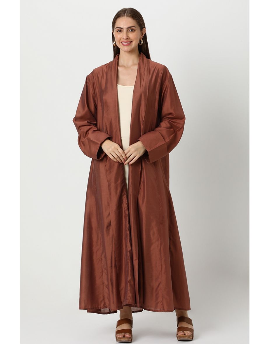 Solid Colored Outwear Women Abaya - 5