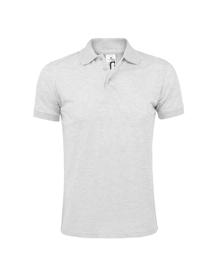 SOLs Mens Prime Pique Plain Short Sleeve Polo Shirt - Ash
