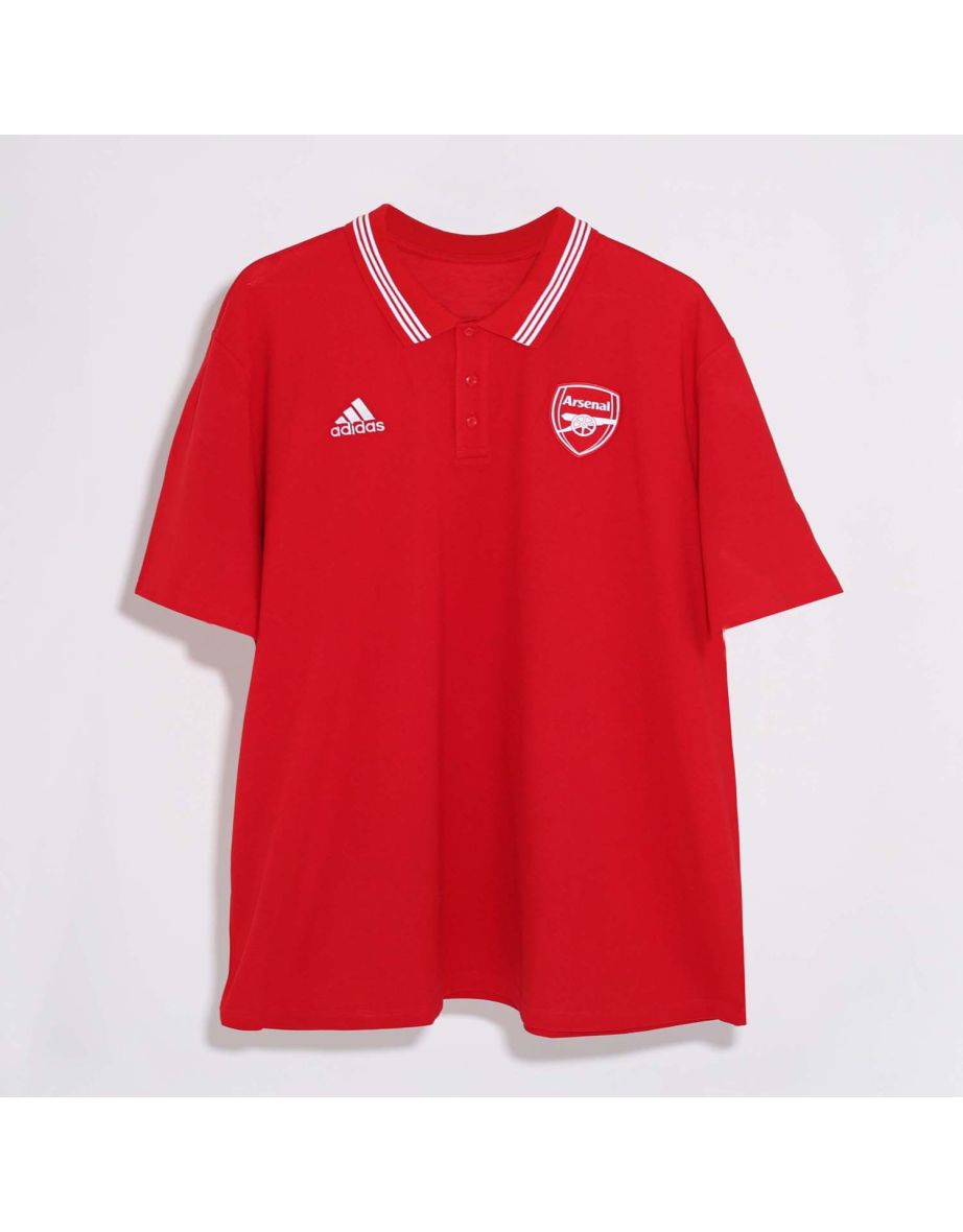 Men's adidas Arsenal 3 Stripes DNA Polo in Red