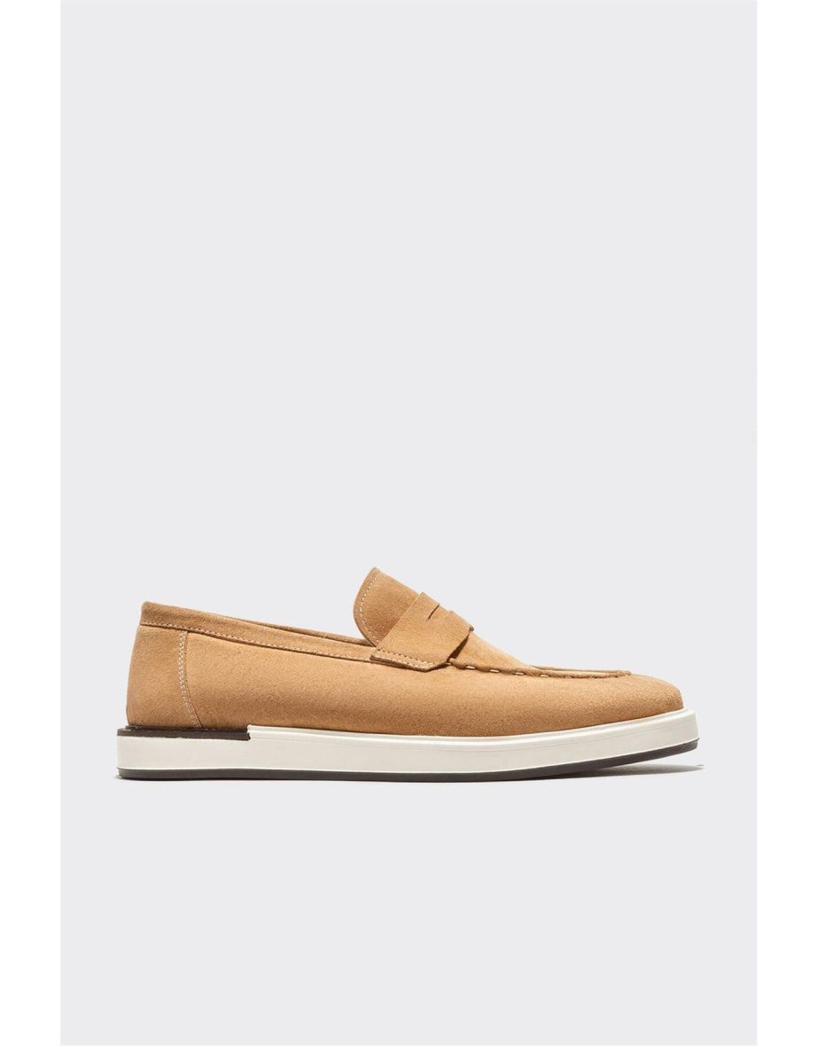 Camel Leather Men's Loafers