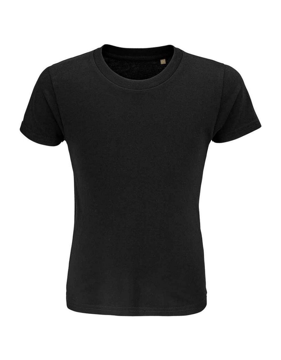 SOLS Childrens/Kids Crusader Organic T-Shirt - Deep Black