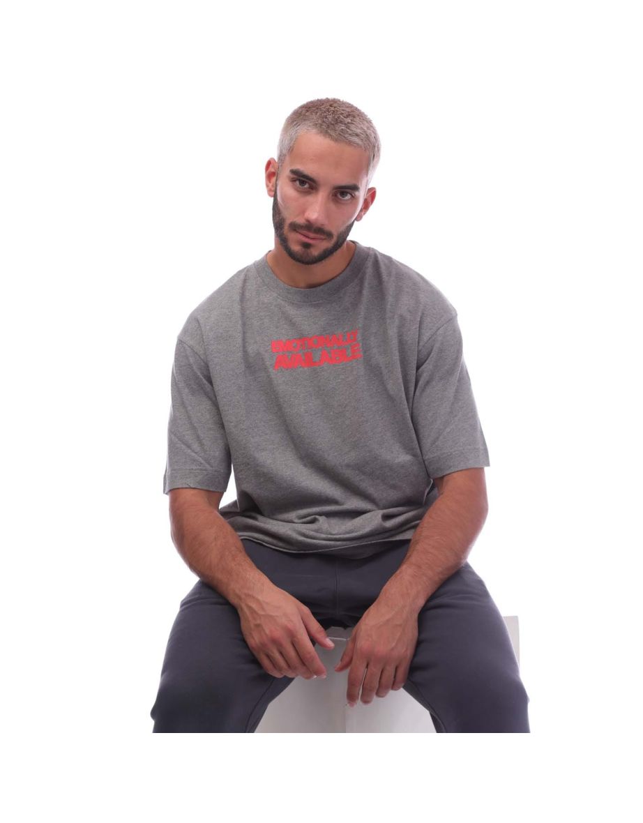 Men's Off White Emotion Arrow Over Skate T-Shirt in Grey - 3