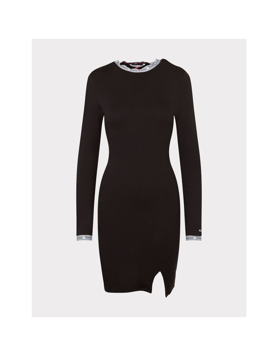 Women's Tommy Hilfiger Long Sleeve Bodycon Dress in Black - 4