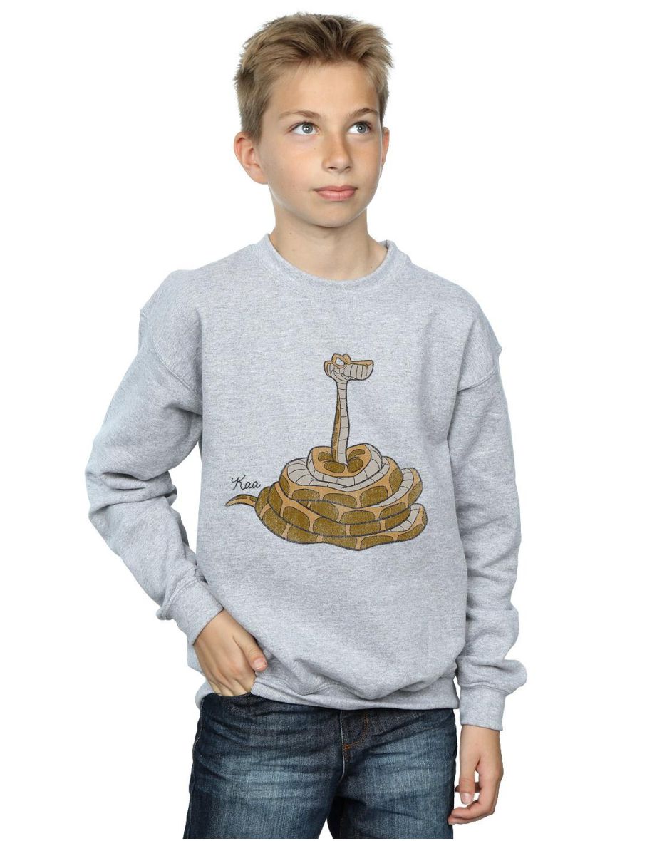Disney Boys The Jungle Book Classic Kaa Sweatshirt - Sports Grey