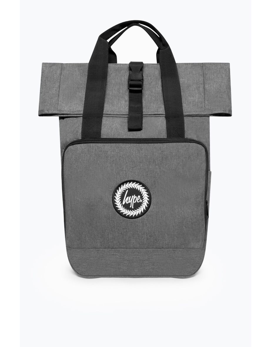 Shop HYPE GREY MARL RECYCLED ROLL TOP LAPTOP BACKPACK Online in Bahrain VogaCloset