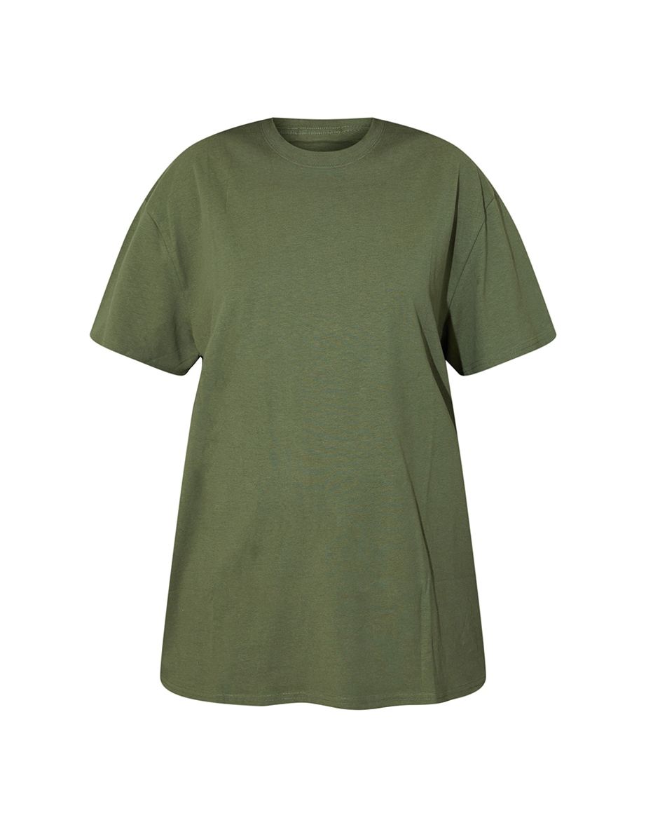 Organic Khaki Oversized T-Shirt - 4