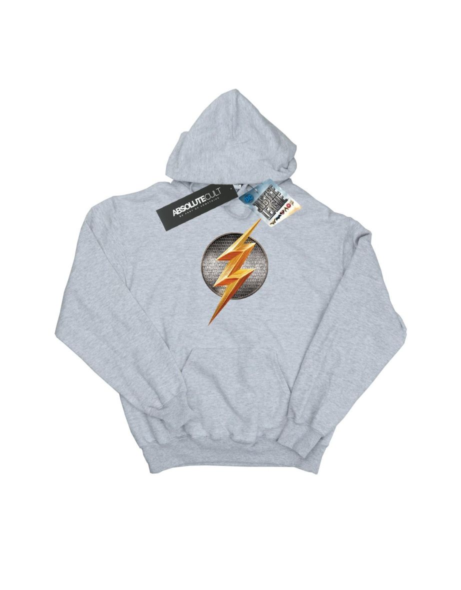DC Comics Boys Justice League Movie Flash Emblem Hoodie - Sports Grey
