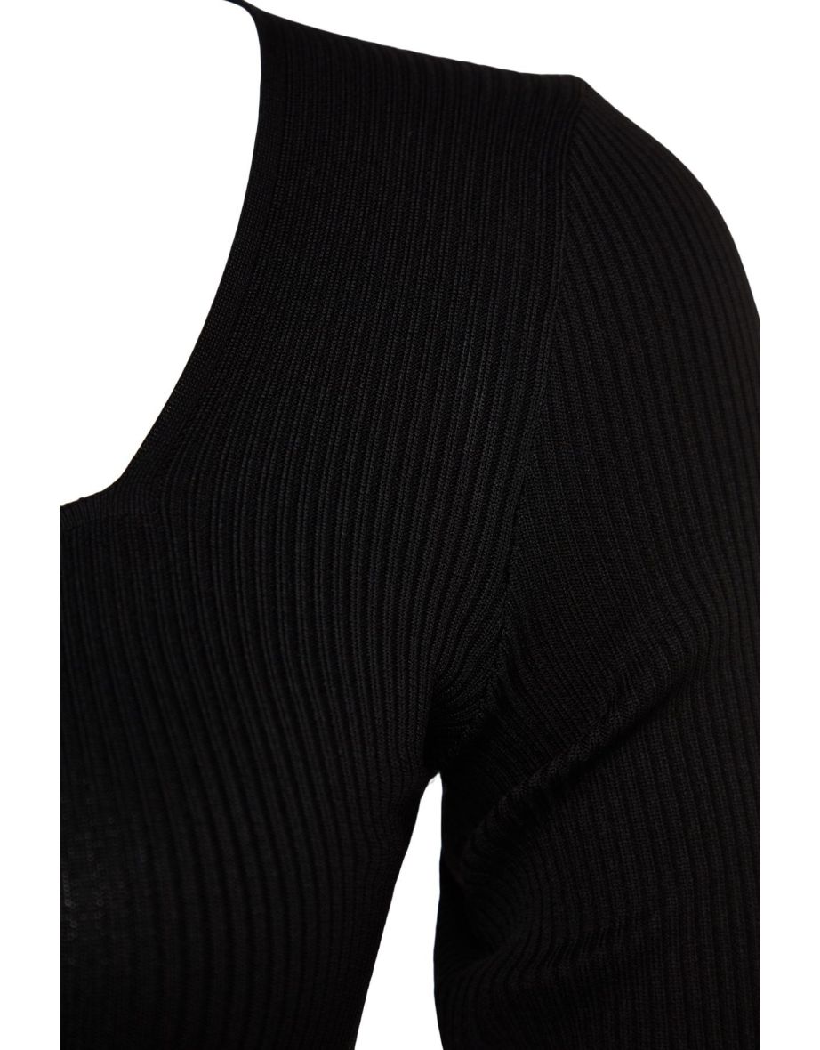Plus Size Dress - Black - 8