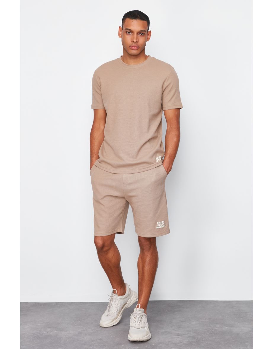 Mink Regular Fit Waffle Pajama Set