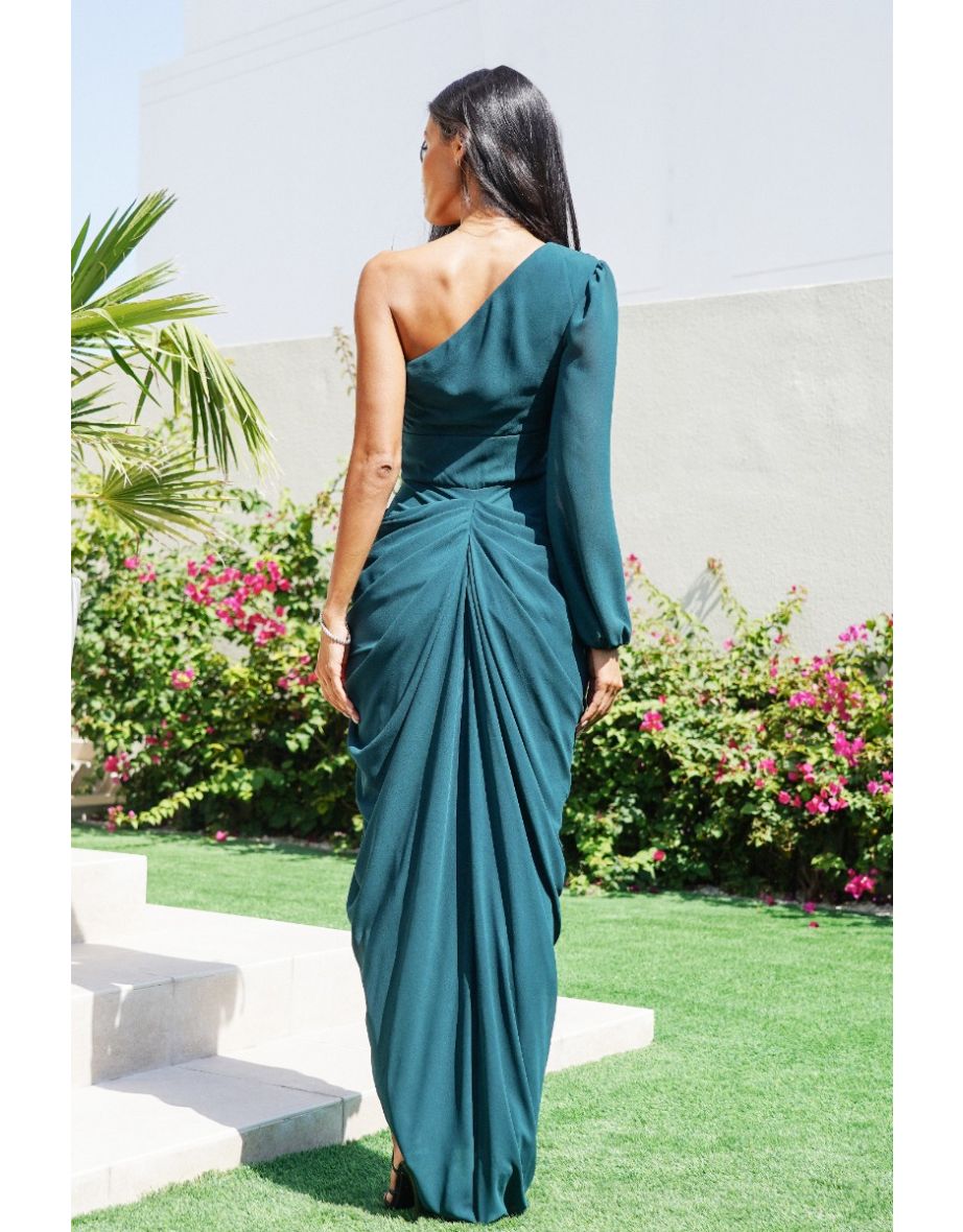 TFNC Yulla Forest Green Maxi Dress - 2