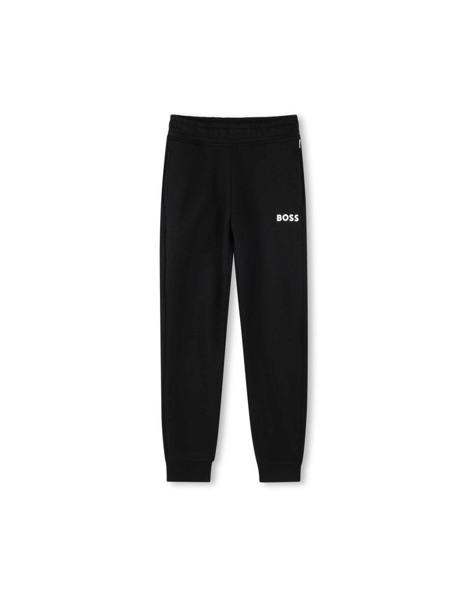 Hugo Boss Boys Full Zip Hood Jogger Tracksuit Black - black - 1