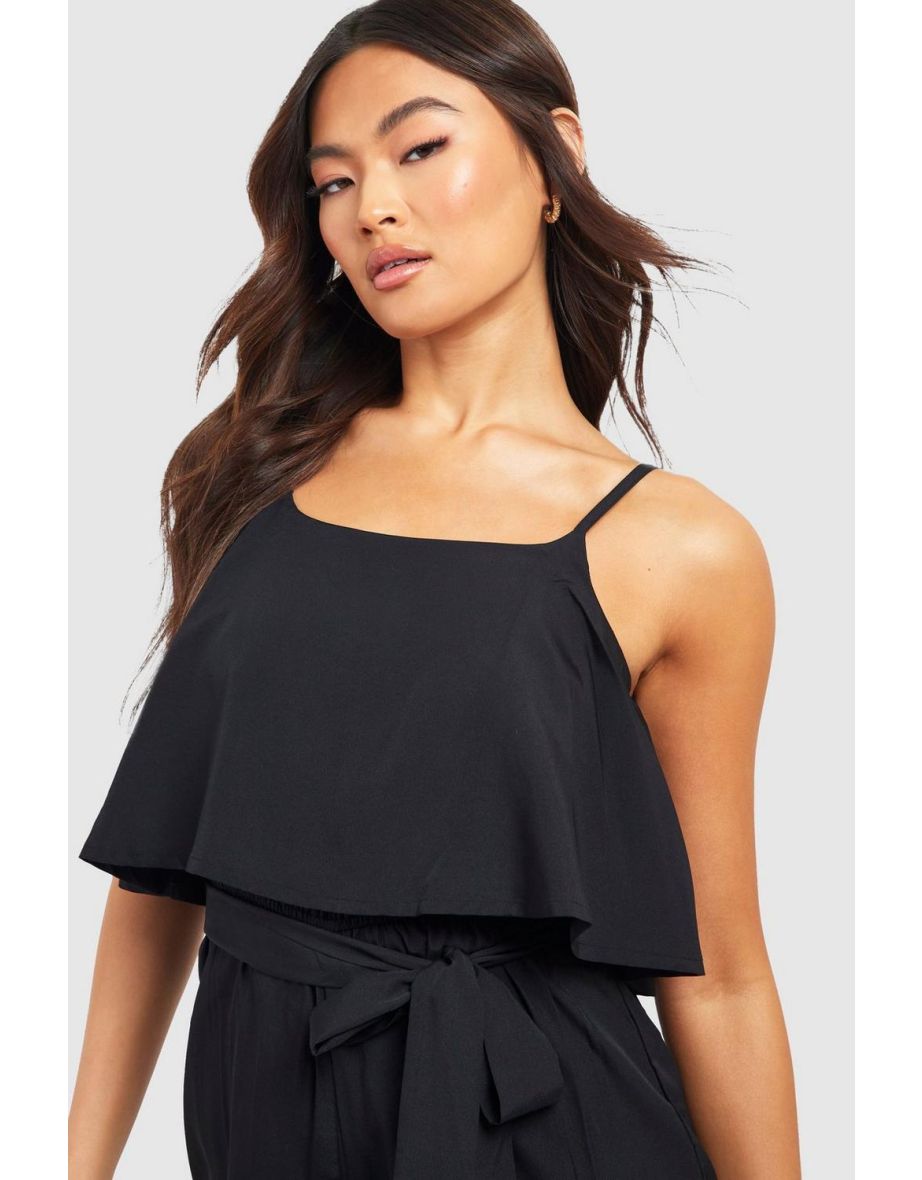 Strappy Wide Leg Jumpsuit - black - 3