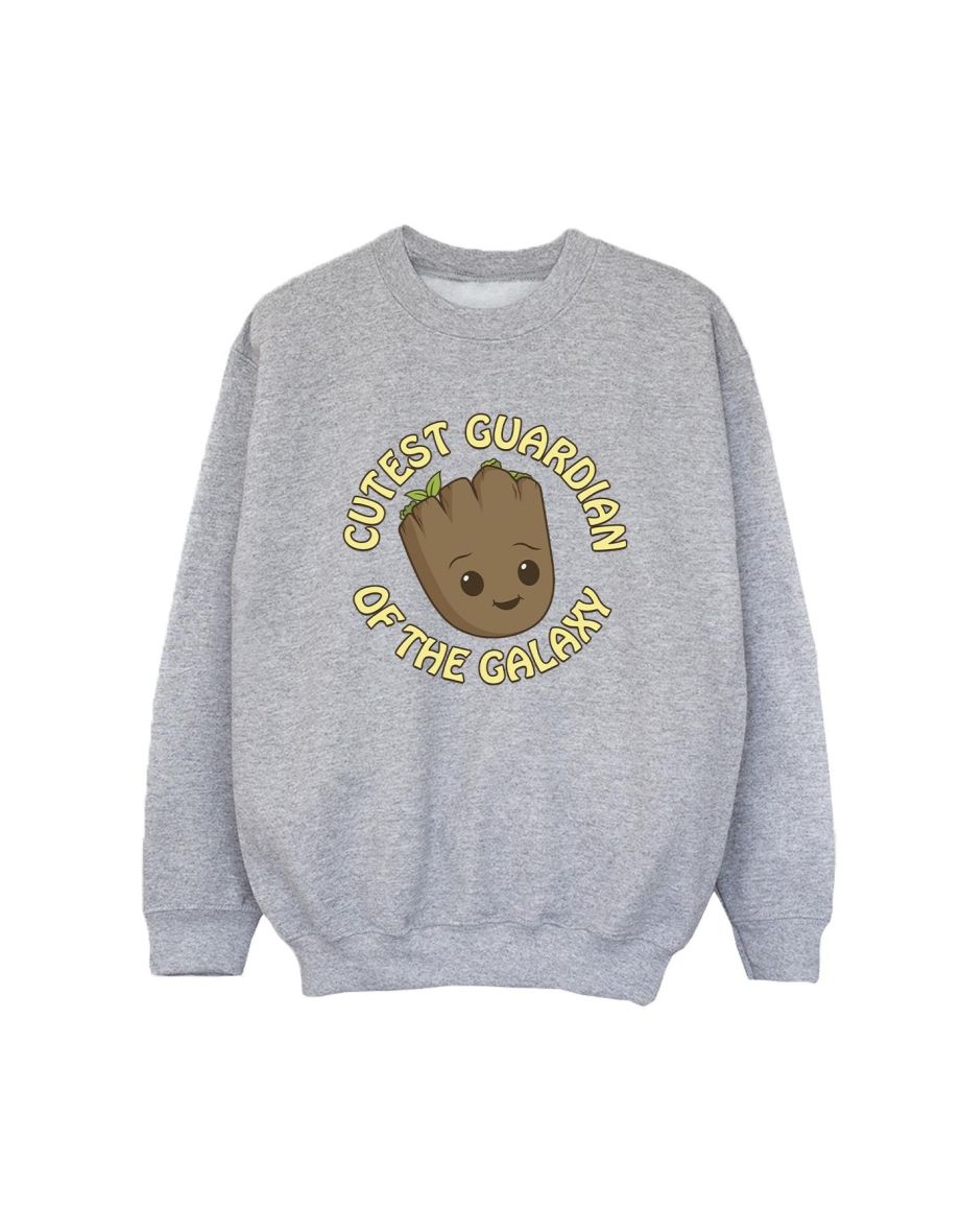 Marvel Boys I Am Groot Cutest Guardian Sweatshirt - Sports Grey - 1