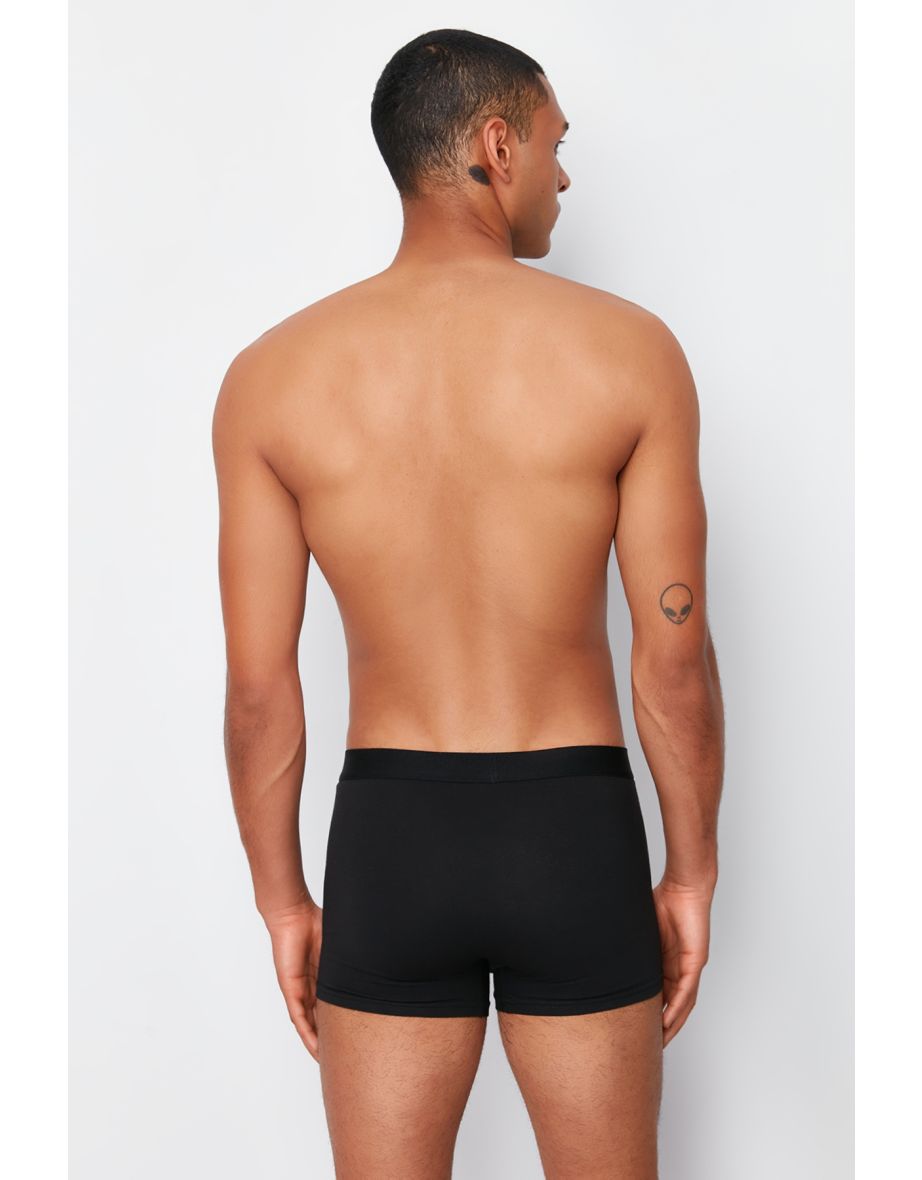 Multicolored Men's 3-Pack Basic Rubber Label Cotton Boxers - 8