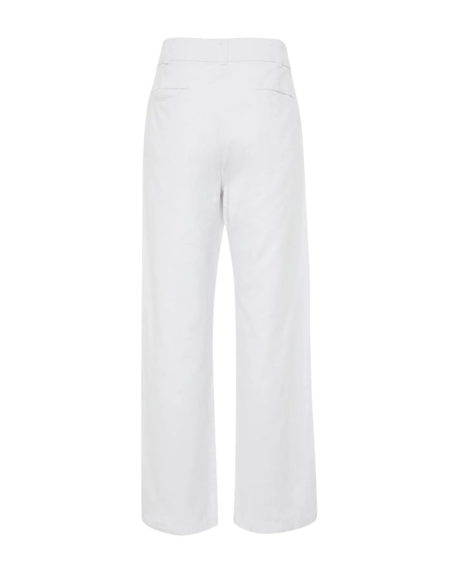 Limited Edition Limited Edition White Men's Loose Fit Gabardine Trousers - 8
