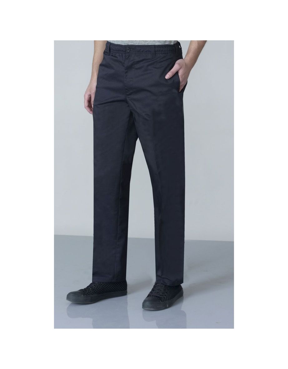 Duke Mens Kingsize Basilio D555 Full Elastic Waist Rugby Trousers - Black