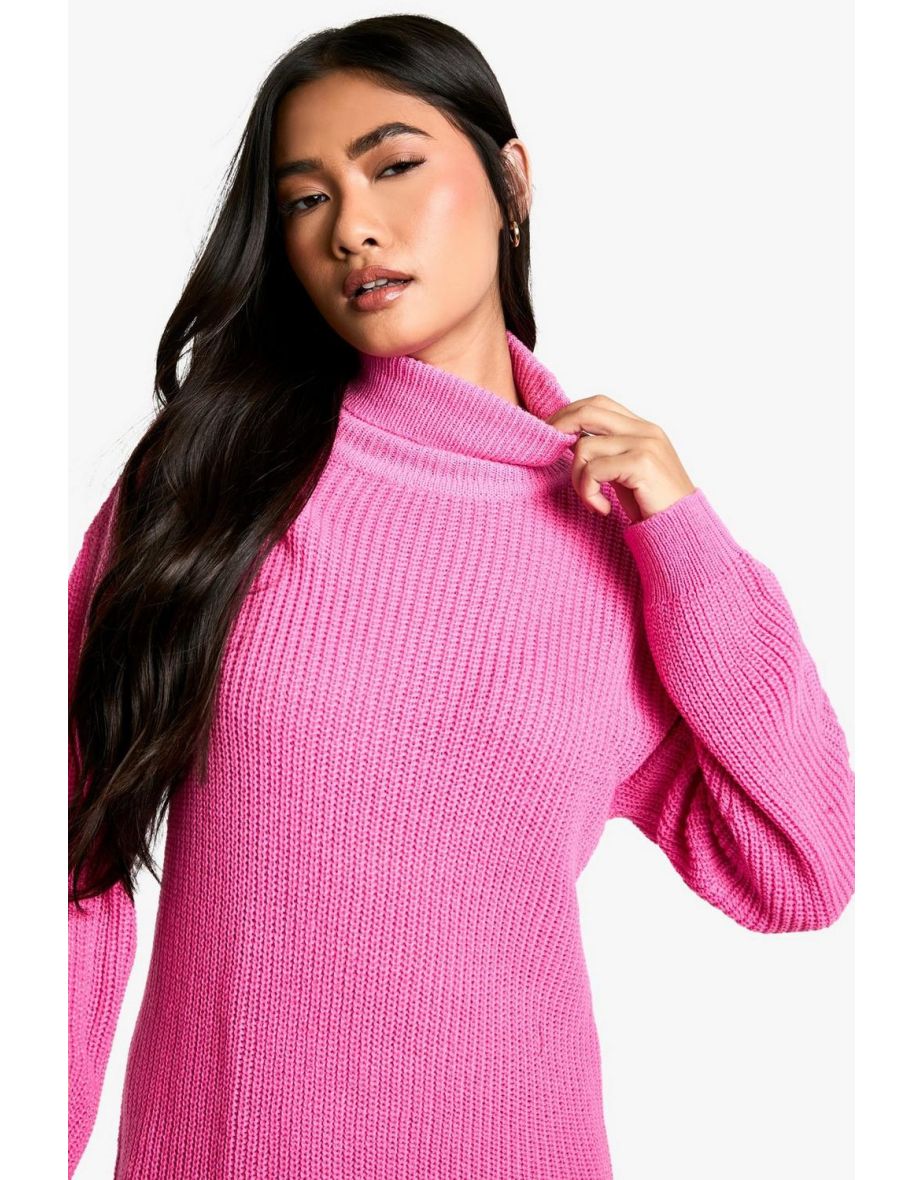Basic Roll Neck Jumper Dress - 3