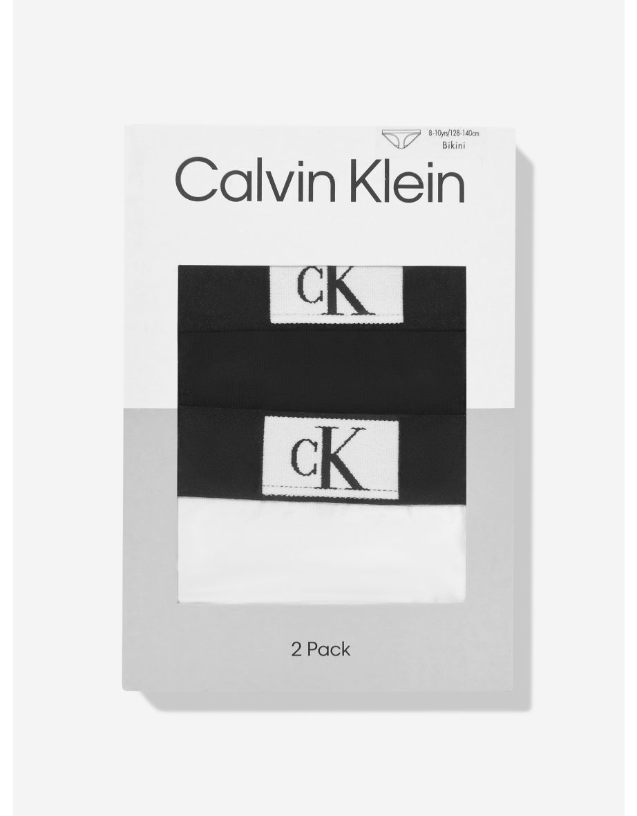 Calvin Klein Girls 2 Pack Bikini Knickers Set in Multicolour - 3