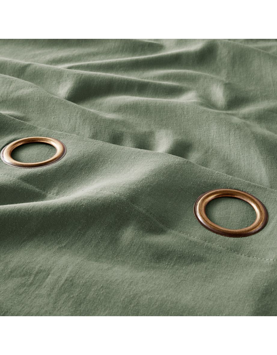 Lincot Linen & Cotton Metal Eyelet Curtain - 2